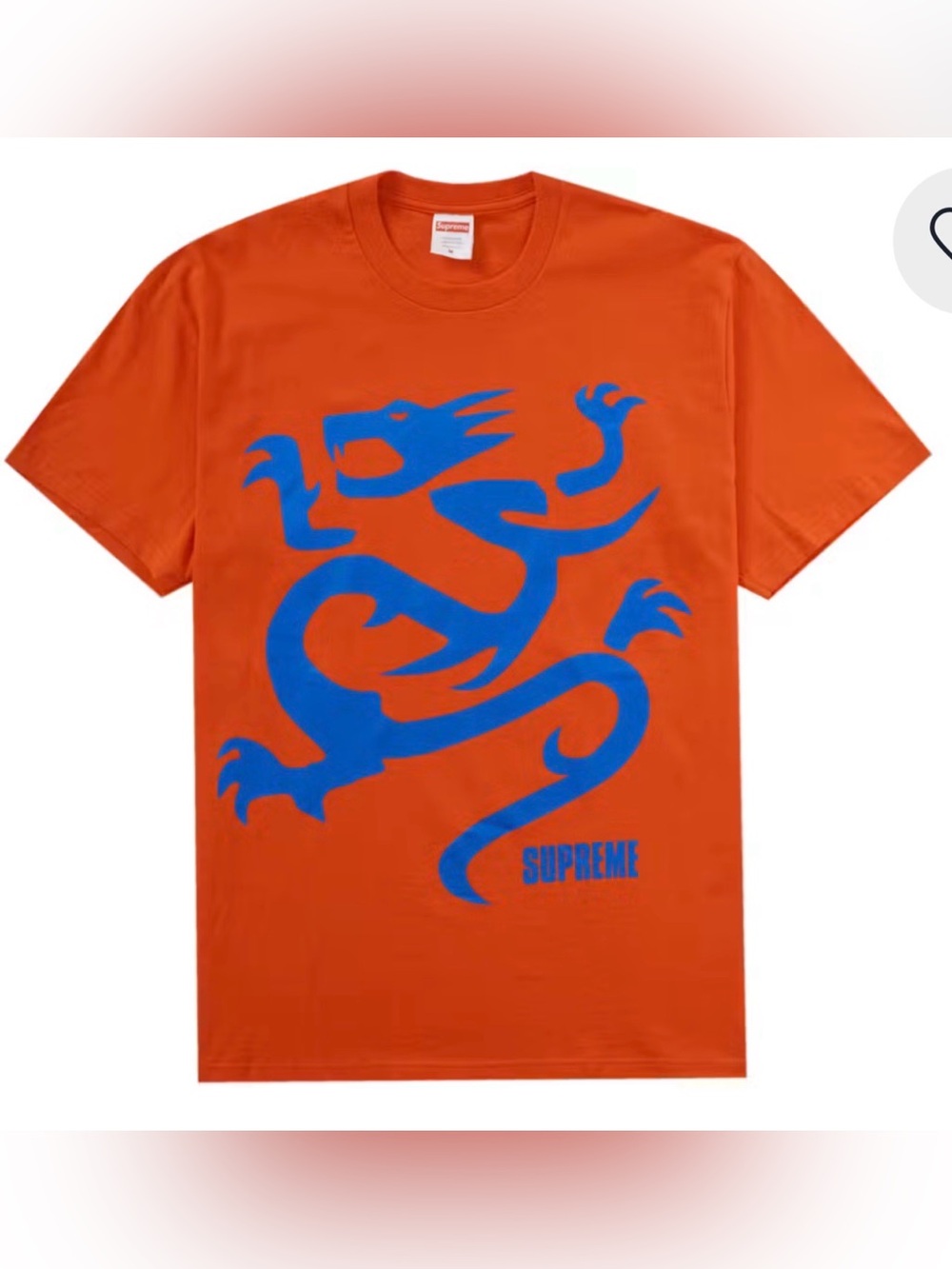 Supreme 2023 Mobb Deep Dragon Tshirt 'Tomato' Red Orange, Sz Medium